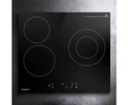 Devanti Electric Ceramic Cooktop 60cm Kitchen Cooker 4 Burner Hob Touch Control 5200W