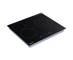 Devanti Electric Ceramic Cooktop 60cm Kitchen Cooker 4 Burner Hob Touch Control 5200W