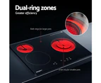 Devanti Electric Ceramic Cooktop 60cm Kitchen Cooker 4 Burner Hob Touch Control 5200W