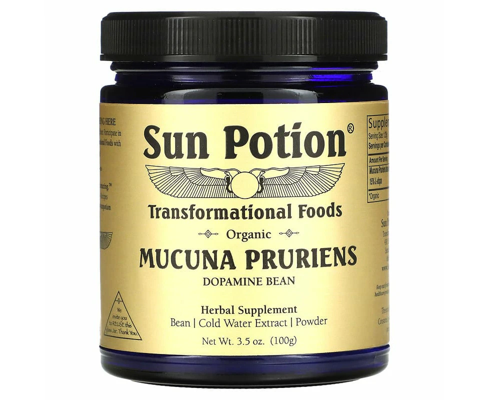 Sun Potion, Organic Mucuna Pruriens Powder, 3.5 oz (100 g)