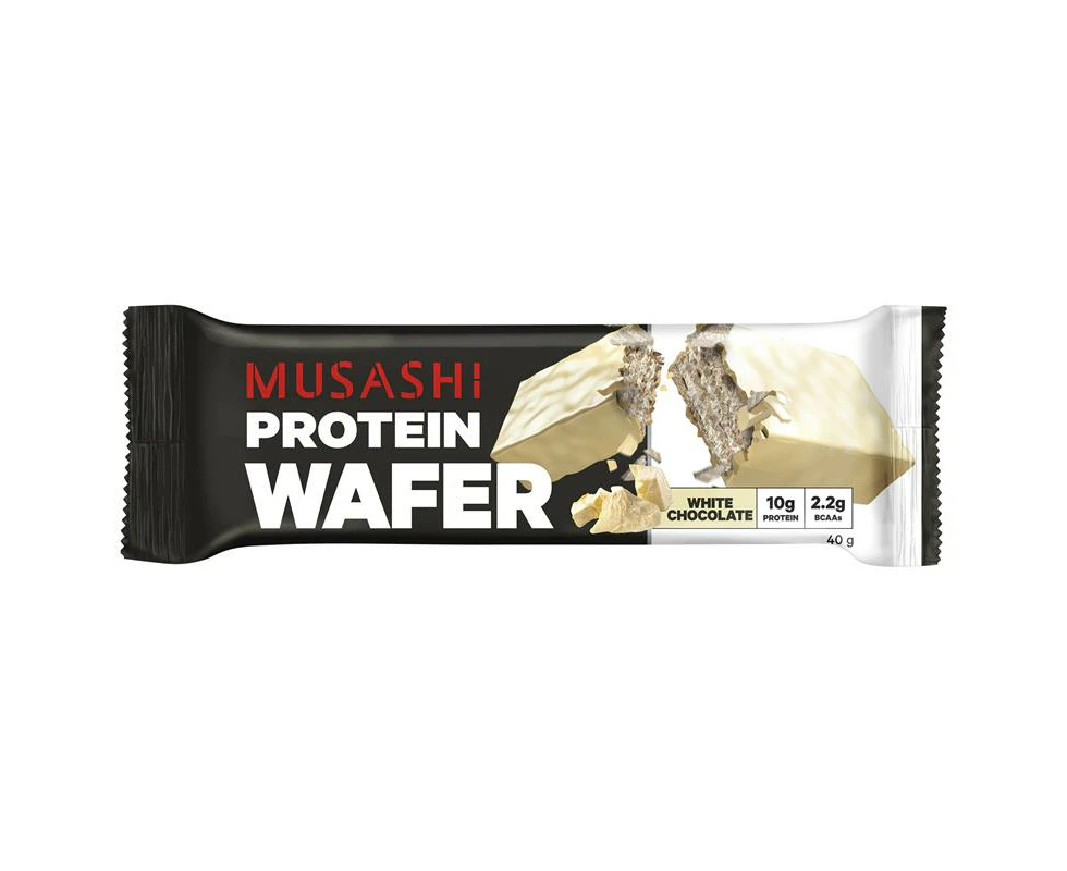 Musashi Protein Wafer White Chocolate 40g (Pack of 12)