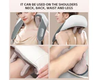 Neck Massager Kneading Back Shoulder Massage Cordless Rechargeable Premium Real Heat Waist Heated Portable Deep Leg Pain Relief