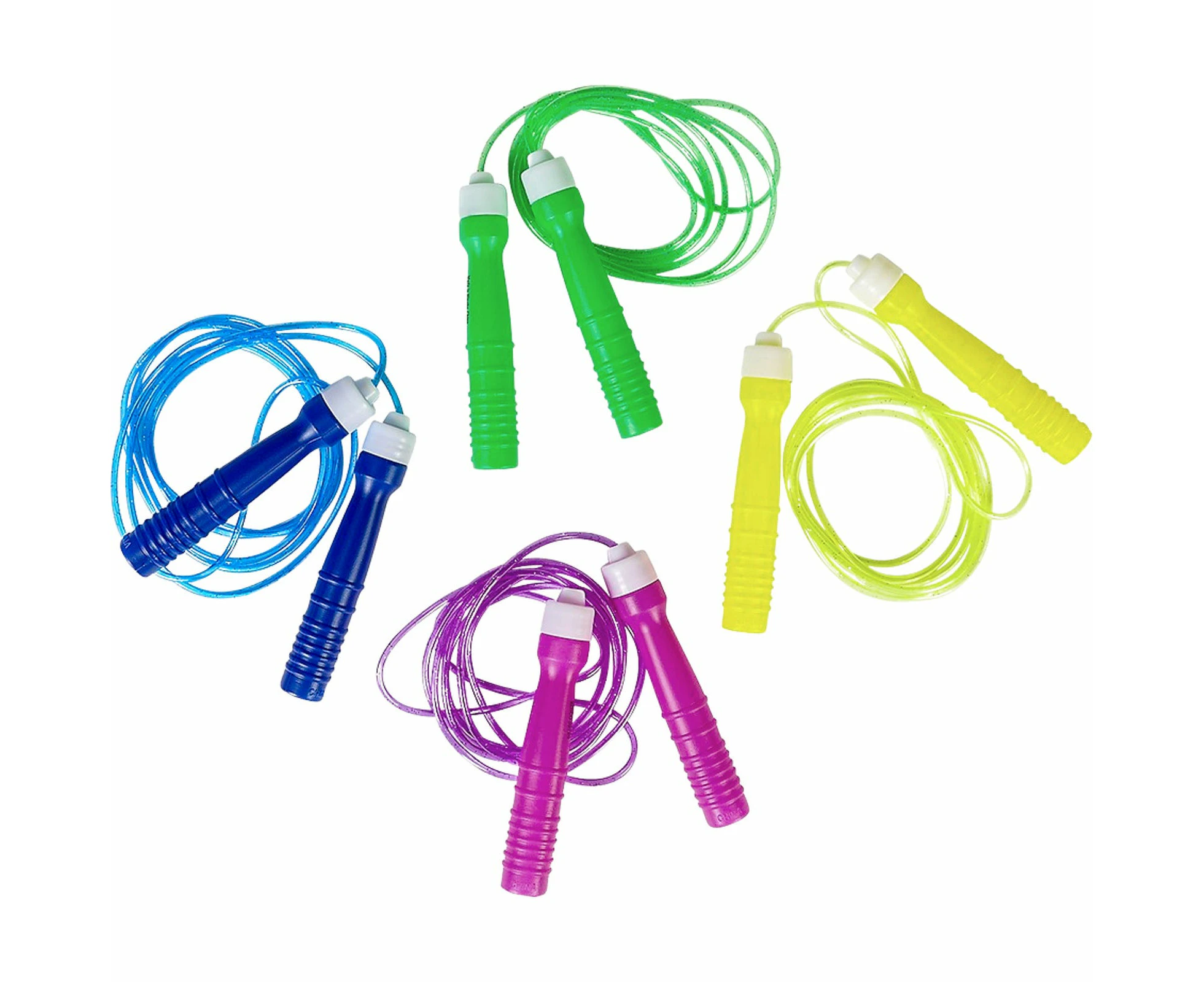 Neon Glitter Skipping Ropes (Pack of 12)