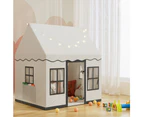 Keezi Kids Play Tent Playhouse Castle with String Lights Floor Mat Side Pocket