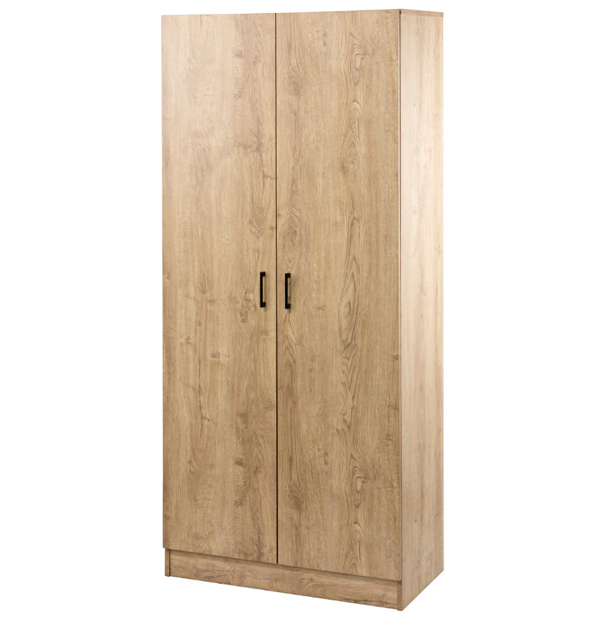 Maclaren Macey Double Door Cupboard Storage Cabinet  Oak