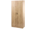 Maclaren Macey Double Door Cupboard Storage Cabinet  Oak