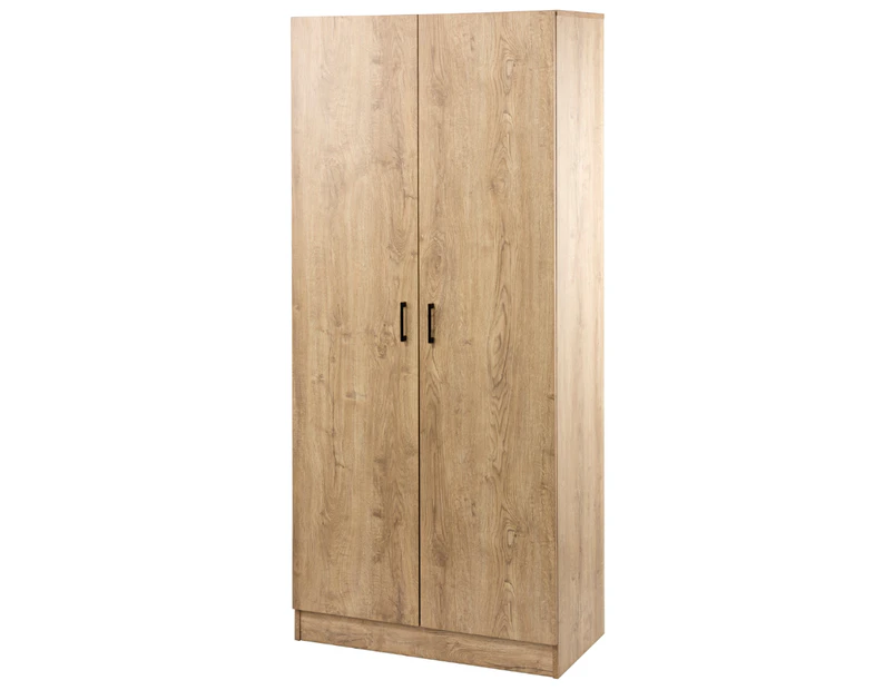 Maclaren Macey Double Door Cupboard Storage Cabinet  Oak