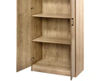 Maclaren Macey Double Door Cupboard Storage Cabinet  Oak