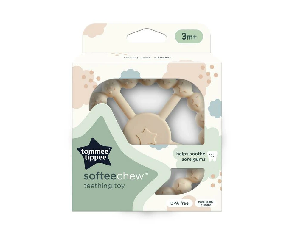 Tommee Tippee SofteeChew Baby Teether, soothes Gums and aids Sensory Development, BPA Free, 4m+, Colours Vary