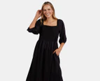 Elm Women's Dusk Midi Dress - Black