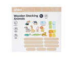 27 Piece Wooden Stacking Animals - Anko