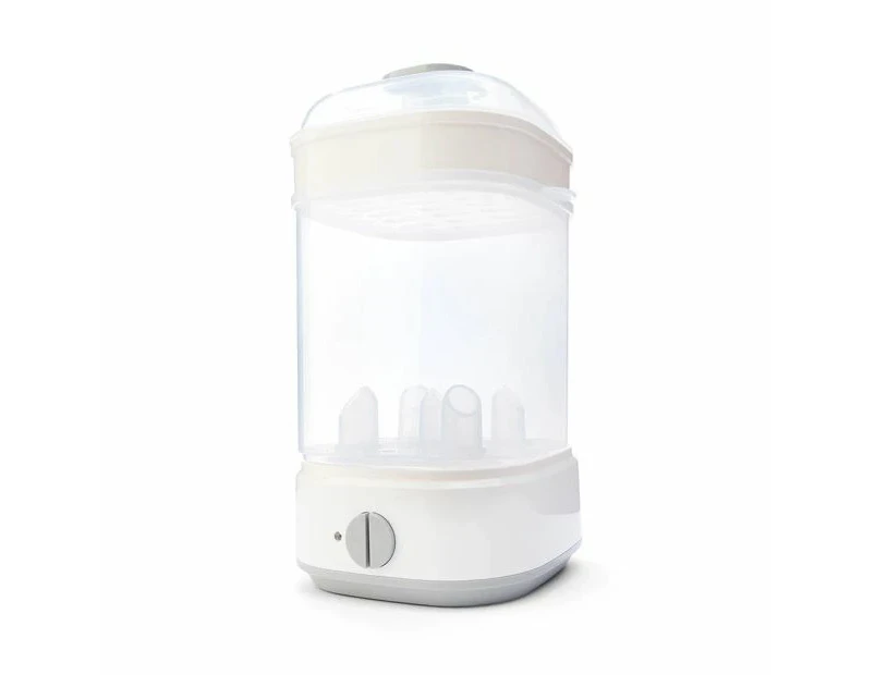 Electric Steam Bottle Steriliser, White and Grey - Anko