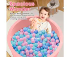 PlayPals Foam Ball Pit Soft Round Ball Pool Playpen Fence with 200 Balls Pink