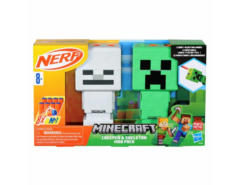 NERF Minecraft Creeper & Skeleton Mob Pack