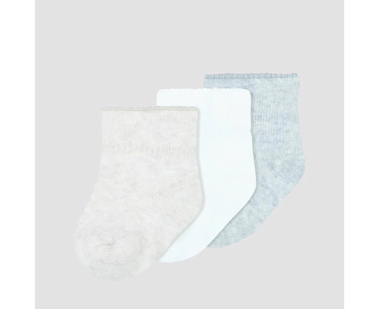 Baby Fully Cushioned Cotton Stay On Crew 3 Pack - Underworks