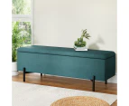 Artiss Storage Ottoman Blanket Box 140cm Velvet Green