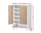 Artiss Shoe Rack Cabinet 24 Pairs 6-tier White