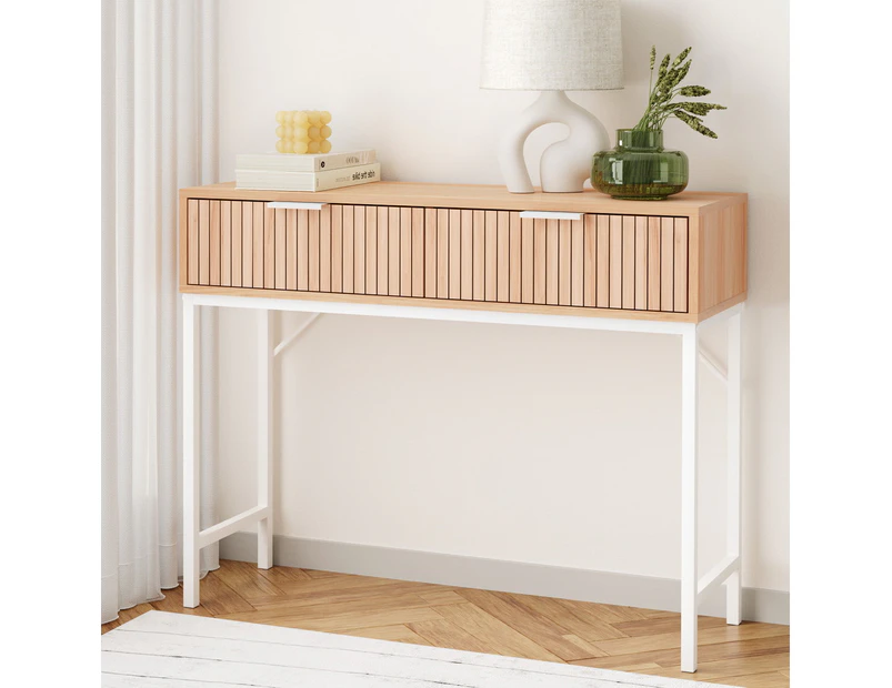 Artiss Console Table 2 Drawers 92CM