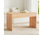 Artiss Coffee Table Rectangle Fluted Side 100CM