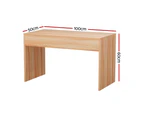 Artiss Coffee Table Rectangle Fluted Side 100CM