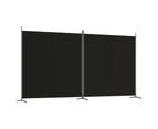 2 Panel Room Divider Screen Privacy Dividers Partition Folding Fabric Black