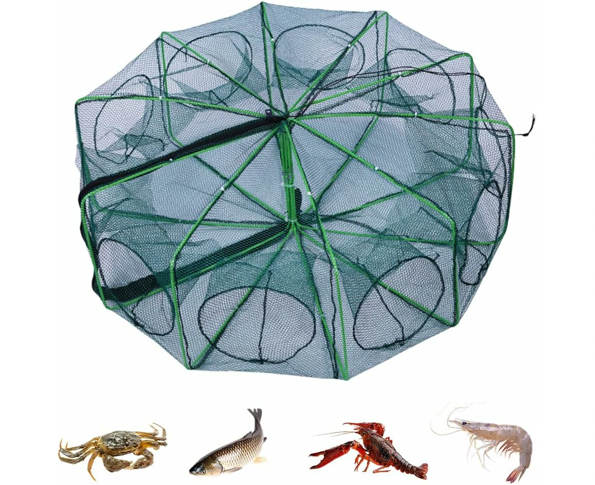 The Magic Foldable Fishing Trap, 2024 Upgraded The Magic Fishing Trap Fishing Kits, Fishing Net for Minnow Fish Shrimp Crawfish Crab C