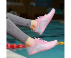 Barefoot Shoes for Women, Quick Dry Non-Slip Aqua Swim Shoes, Breathable Slip-on Beach Wide Toe Water Shoes-Pink