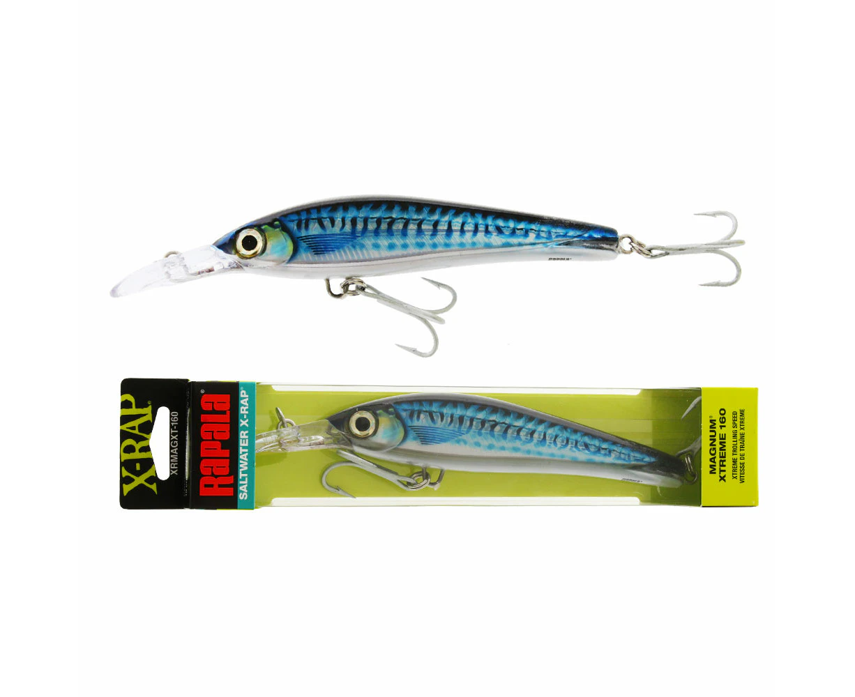 Rapala X-Rap Magnum Xtreme Trolling Lure 160mm 68g Silver Blue Mackerel