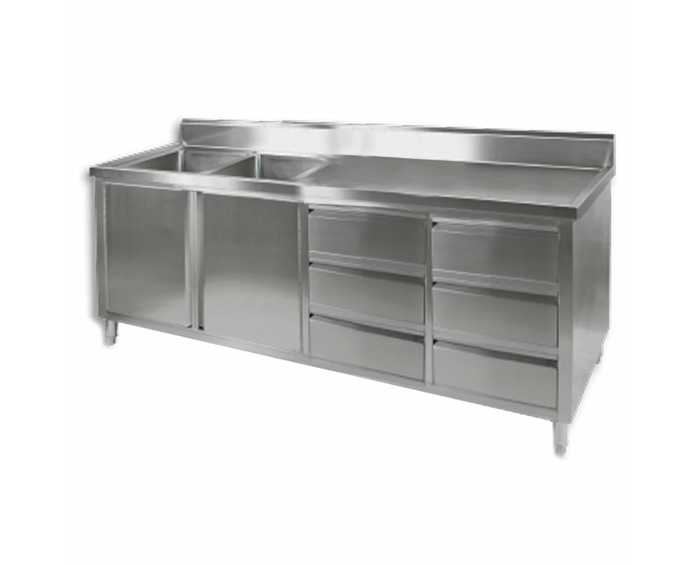 Dsc 2100l H Kitchen Tidy Cabinet With Double Left Sinks