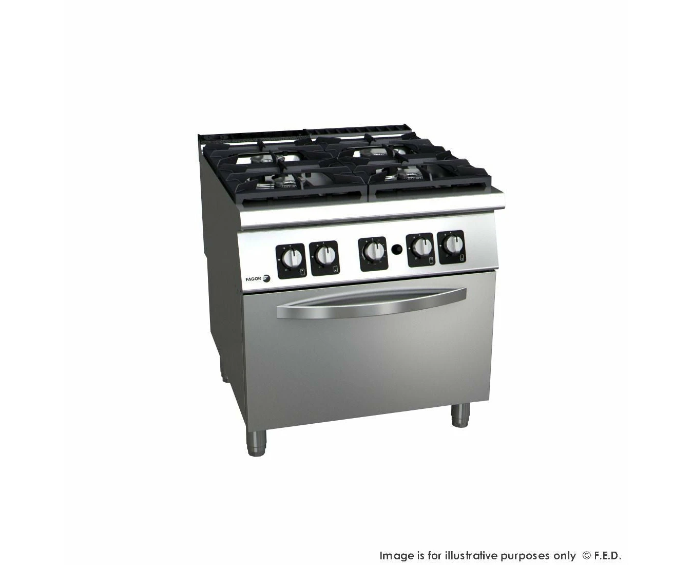 Fagor Kore 900 Series Natural Gas 4 Burner With Gas Oven  - Oven Ranges (C-G941) - C-G941