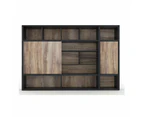 PHOENIX Display Wall Unit 3.0M - Warm Oak & Black