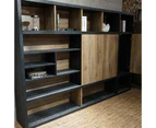 PHOENIX Display Wall Unit 3.0M - Warm Oak & Black