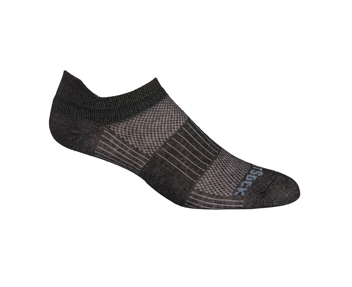 Wrightsock Coolmesh II Tab Black Marl Unisex Running Active Socks - Black/Marl