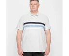 Target Plus Striped Polo Shirt - Grey