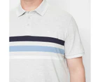 Target Plus Striped Polo Shirt - Grey