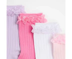 Girls' Frilled Socks 4 Pack - Maxx