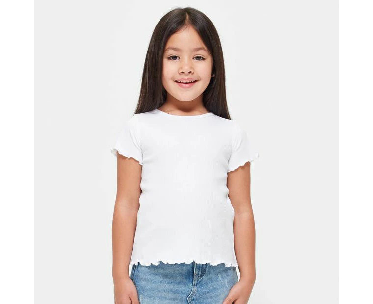 Target Australian Cotton Girls Rib T-shirt