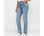 Target High Rise Full Length Straight Denim Jeans - Blue