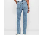 Target High Rise Full Length Straight Denim Jeans - Blue