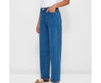 Target Super High Rise Full Length Wide Leg Denim Jeans - Shape Your Body - Blue