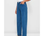 Target Super High Rise Full Length Wide Leg Denim Jeans - Shape Your Body - Blue