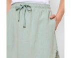 Target European Linen Pull On Mini Skirt