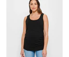 Target Maternity Australian Cotton Nursing Tank Top - Black