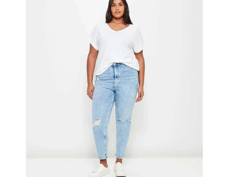 Target Curve Alexa Straight High Rise Cropped Length Jeans - Blue