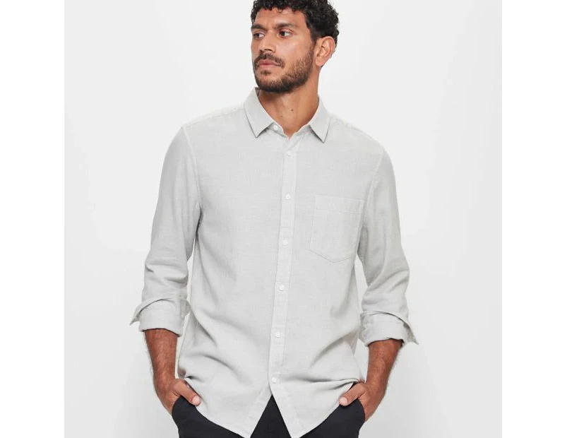 Target Textured Long Sleeve Shirt - Grey