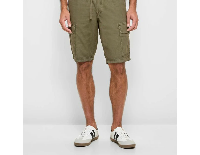 Target Linen Blend Cargo Shorts