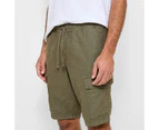 Target Linen Blend Cargo Shorts