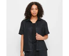 Target European Linen Shirt - Black