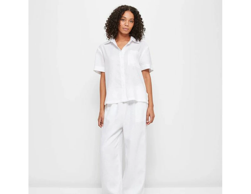 Target European Linen Shirt - White