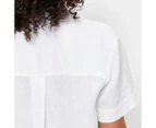 Target European Linen Shirt - White